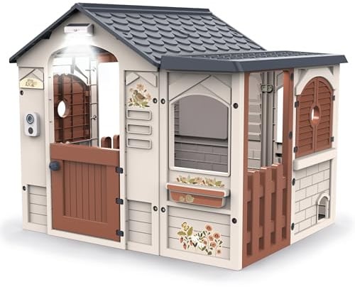 Chicos - Play Garden | Großes In- und Outdoor Kinder-Spielhaus mit Licht, Sound, klick-Klack-System, Katzenklappe & Stickern | Ab 2 Jahren (89626)
