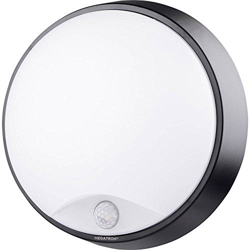 Megatron Bulka MT69040 LED-Außenwandleuchte mit Bewegungsmelder 10 W Schwarz