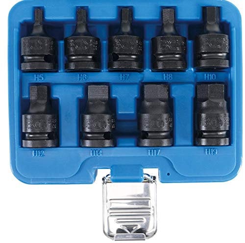 BGS Kraft-Bit-Einsatz-Satz - 1/2 - Sechskant 5-19 mm - 9-tlg.