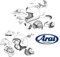 Arai Diamond Befestigungsset für Jethelm SZ-Ram 3 – Super AdSis ZR – SZ-Ram 4 – Super AdSis ZF – SZ/F – SZ-Light – LRS