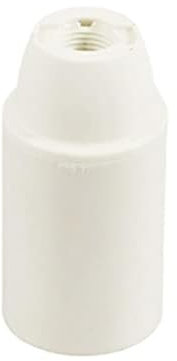 Douille en plastique – Culot E14 – Chemise lisse. Lot de 6 pièces. Couleurs : blanc et noir (blanc)