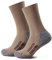 Piarini 2 Paar Coolmax Wandersocken Outdoorsocken Funktionssocken lang beige 39-42