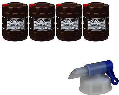 4x 20 Liter Original PEMCO Hydrauliköl ISO 68 Hydro HLP 68 Oil inkl. Auslaufhahn