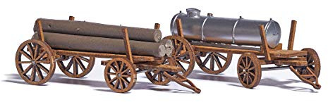 Busch Holzkarren H0 - Umweltzug, Maßstabsgetreuer Modellbau, Ab 14 Jahren, Unisex, Erwachsene