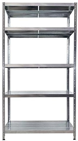 Scaffalatura metallica Maciste - ALTA PORTATA - scaffale in metallo Zincato - 5 Ripiani- Portata 1.300 Kg (120x60x195h)