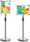 VAIIGO A4 Infoständer Höhenverstellbar Aluminium DIN A4 Plakatständer Informationsständer Präsentationsständer Werbeständer mit Sicherheitsecke (Silber, A4)
