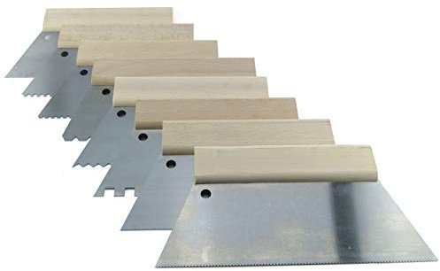 Schwan Kleberspachtel, Stahl, 250 mm, Buchenholz, A2, Ungezahnt, TBK für Bodenbelag, Parkett, Fliesen