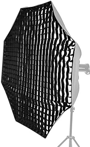 Andoer 140cm/ 55in Fotografia Ottagono Softbox Griglia Nero A Nido D'ape Softbox Riflettore Ritratto Prodotti Accessori Fotografici