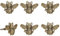 SOFFEE DESIGN Set of 6 Vintage Matte Gold Pewter Cabinet Knobs, Decorative Metal Bee Shape Knobs Pull Handle for Door Cabinet Drawer, Antique Dresser Knobs Home Furniture Handle