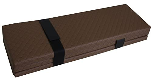 Bierbankauflage in Gastroqualität, ideal für Feste und Feiern »Festzeltgarnitur Auflage Kunstleder Bankauflage Sitzauflage »220 cm x 25 cm »2er Set (steppoptik braun)