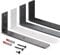 HOLZBRINK Regalträger Metall Regalhalter für Wandregal, Regalwinkel, weiß 300x100x40 mm, 2 Stück, HLR-L-300-9016