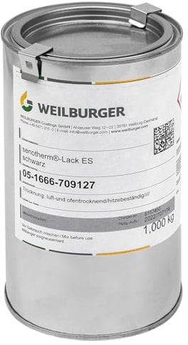 raik 703435 Ofenlack 1 kg Senotherm Lack Schwarz