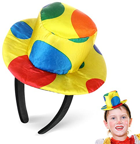 NUOBESTY Narren Stirnband Lustiger Clown Hut Party Kostüm Cosplay Requisite Kopfschmuck für Kinder Erwachsene Partyzubehör