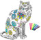 CHEVVY Puzzle 3D Animaux Enfant Jeux Creatif Coloriage 3D Kit de Coloriage de Puzzle Activites Manuelles pour Enfants et adultes Animaux Chat Forme Puzzles