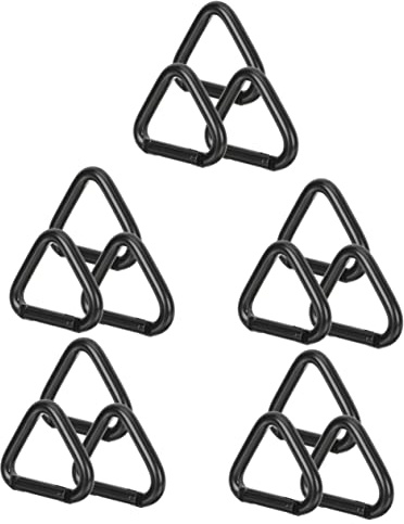 Garneck Triangle Carabiner 15 STK Dreiecks Kletterschlossschnallen Verbindungsdreieckverriegelung Schwer Verschlusskarabiner Enterhaken Schlüsselanhänger Reisen Feder Aluminiumlegierung Dreieck