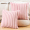 Madizz 2 Pezzi Federe in Lana Corta Velluto Copricuscini Morbido Decorativo Fodere per Cuscino Lusso Stile per Divano Camera da Letto Rosa 50 x 50 cm