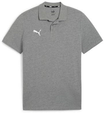 Puma Herren Teamgoal Casuals Poloshirt, Medium Gray Heather-Puma White, XXL EU