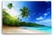 Wandbild 120x80cm Palmen Strand Meer Karibik Paradies Himmel Blau