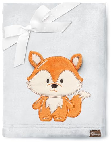 Be Mammy Warme Kuscheldecke Babydecke Blanket Baby Geschenk BE20-168 (Hellgrau - Fuchs)