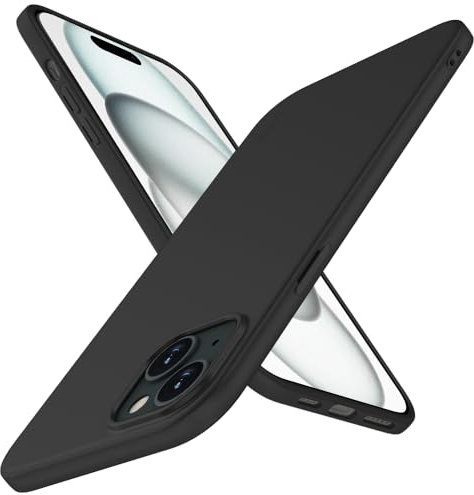 X-level für iPhone 15 Hülle, [Guardian Serie] Soft Flex TPU Case Ultradünn Handyhülle Silikon Bumper Cover Schutz Tasche Schutzhülle Kompatibel mit iPhone 15 - Schwarz
