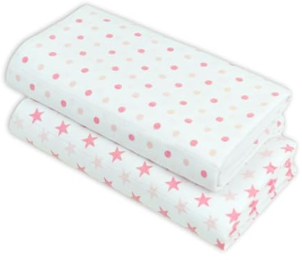 MuslinZ Baby Muslin Squares, Soft, Breathable and Absorbent Newborn Receiving Blanket, Swaddles XL 100x90cms 100% Cotton (2 Pack) (Pink)