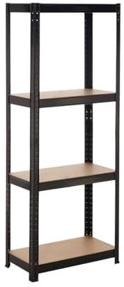 THINIA HOME Estantería Metálica Modular Con 4 Baldas Ajustables | Multiusos | Uso Doméstico | 148x60x30cm | Aguanta Hasta 240Kg