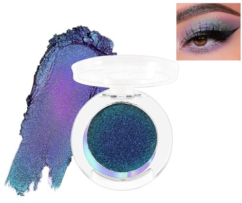 Jutqut chameleon Eyeshadow Metallic Glitter, Cream Lidschatten Highly Pigmented, Holographic Eye shadow Glitter Multichrome Long Lasting Waterproof Eye Makeup #04