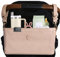 Ohana Essentials Kinderwagen-Organizer aus veganem Leder mit Getränkehalter – Universeller Kinderwagen-Organizer mit 4 Taschen, Schultergurt, für Mockingbird