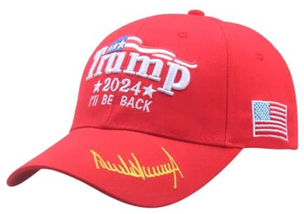 Generic Trump Hat 2024 | Keep America Great Hat | Camo Baseball Cap, Keep America Great Camouflage Hut, Outdoor Sport Cap für Herren, Trump Campaign Merchandise, Camo Hut für Outdoor-Aktivitäten, rot