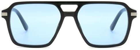 Long Keeper Retro Eckige Sonnenbrille Pilotenbrille Herren Damen Klassische Piloten Sonnenbrille Vintage 70er Sonnenbrille Quadratisch Pilot Brille UV400 Schutz