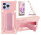 Aroepurt Funda para CUBOT P80 Funda Carcasa Case Cover [con Protector de Pantalla de Cristal Templado] Híbrida [Soporte Plegable Magnético] [Esmerilado antihuellas] Rosa