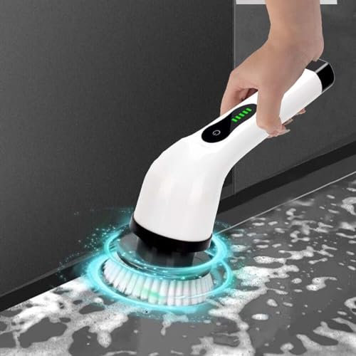 Electric Spin Scrubber Handheld, 360 Powerful Adjustable Turbo Scrub Cleaning Brush With Adjustable Handle , Rechargeable Cordless Cleaning Brush Mop For Bathroom Kitchen Car Tile Wall Floor Tub