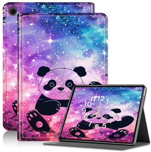 Case for Amazon Fire HD 8 Tablet (8th/7th/6th Generation, 2018/2017/2016 Release), PU Leather Fire 8 Case Adjustable Stand Shockproof Cover with Auto Wake/Sleep, cutest panda