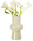 Koomuao Blumenvase Glas,Hydroponische GlasblumenvaseTulpenvase Glasblasenvase für Blumen,Glasvase für Tischdeko,Dekorative Vase für Pampasgras, Tulpen, Orchideen, Rosen, Trockenblumen (Beige)