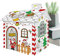 Dgkdek Weihnachtsspielhausfarbe, Karton-Malhaus, Lebkuchen-Kinderspielhaus, Mehrfarbige Muster, Wiederverwendbar, 33 Cm, Für Kinder, Kinder, Kleinkinder