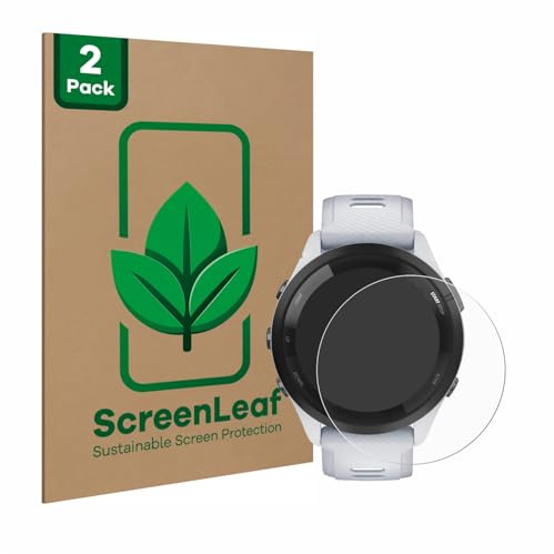 ScreenLeaf Schutzfolie für Garmin Forerunner 265 | (46 mm) 2 Stück Transparenter Displayschutz Made in Germany Klare Displayschutz-Folie Kratzfest