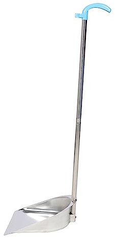 Ipetboom Heavy Duty Long Handle Garbage Stainless Steel Dust Pan for Room Cleaning