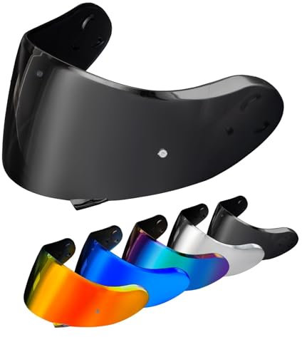 PSLER Helm Visier für Neotec 2 - Verspiegelt Helmvisier für Shoei Neotec 2 CNS-3 Getöntes Visier Motorradhelm Zubehör Ersatz(Tiefrauch)