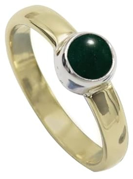 Grüne Jade-Edelstein- für Herren und Damen in allen Größen Sterling silber Und Messing Band Ring -Schmuck CRG1094CD11_(57 (18.1))