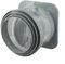 Clapet anti-retour de 200 mm pour hotte et ventilateurs de salle de bain assurant une bonne circulation de l'air et une ventilation (gris)