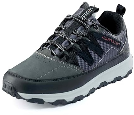LEOSS ORIGINAL Scarpe con Lacci Uomo Scarpe da Corsa Urbane Scarpe da Ginnastica Autunnali Casual Sneaker Invernali per Walking (Grigio, 42 EU, MLE255070-5)