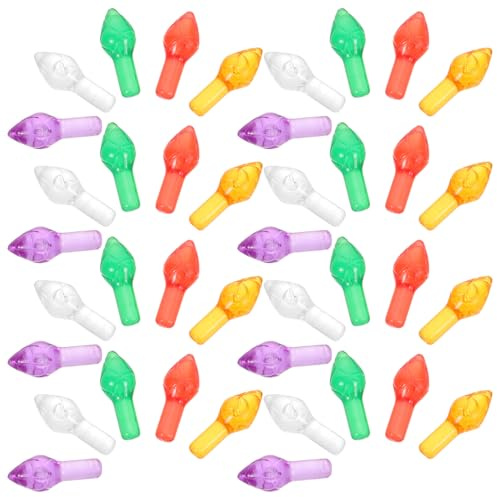 SAFIGLE 100pcs Multi-color Twist Replacement Tree Lights for Ceramic Christmas Trees Plastic Bulb Ornaments for Holiday DIY Decorations Easy Install Indoor Outdoor Use