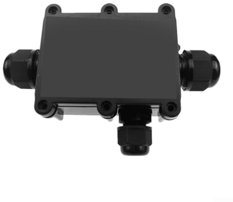 IP68 Outdoor Waterproof Three-Way Cable Junction Box FSH713-3P Electrical Junction Enclosure with ABC Connectors for Garden, Underground Cable Joiner