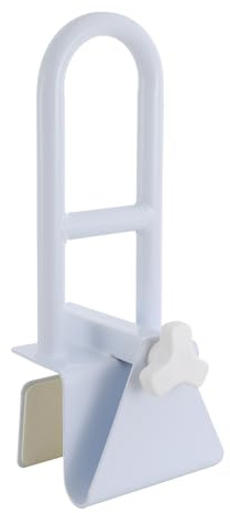 DAHAD Badewannengriff für Senioren, Badewannengriff Ohne Bohren, Verstellbarer Breite, Badewannenlifter für Badewannen mit einer Wandstärke von 8-17.5 cm, Weiß