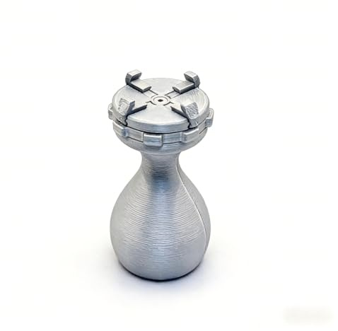 Mini Paint Handle, Model Hand Painting Holder for Miniautres Warhammer Accessories Precision Miniature Holder Tool Ergonomic Grip Stable Paint Stand(Silver)