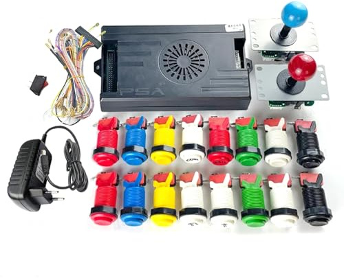 9800 in 1 DX Special Plus Kit fai da te 8 vie Joystick stile Happ Pulsante Arcade Videogiochi Console Cabinet Bartop (multicolore)