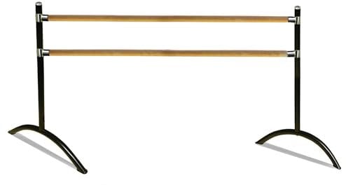 AMAYA SPORT Barra de Ballet Doble Grupal, Barra de Danza, Almohadillas Antideslizante, Altura Ajustable, Desmontable, Ligera y Fácil de Transportar