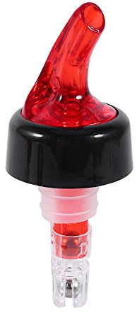 Garosa 50mL Automatic Liquor Bottle Pourer with Red Cover Clear Plastic | Precise Measured Dispenser, Automatic Tilting Fast/Medium Speed Control, for Bar, Pub, Restaurant, Home Cocktail, Syrup, Oil
