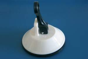 PVC Saugplatte Ø 100 mm mit Kipphebel und Winkel mit Bohrungen I Saughalter I Saugnapf I Saug-Scheibe I praktische Halte- und Fixierhilfe I