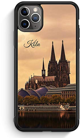Panorama Köln Kölner Dom - Silikon Hülle für iPhone 11 Pro Max - Motiv Design Skyline Silhouette Schön - Cover Handyhülle Schutzhülle Case Schale